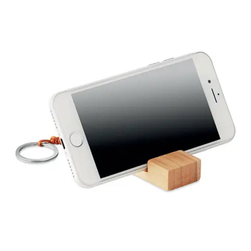 Porte-clé et support de téléphone en bambou - image 2